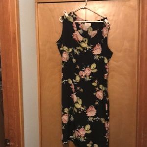 Dior Black sun dress  with roses